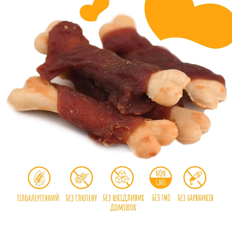 Лакомство для собак CALCIUM BONE with DUCK утиная ножка с кальцием Mavsy/1