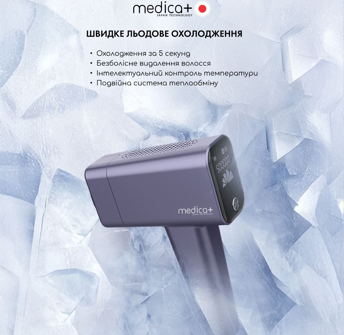Фотоэпилятор охлаждающий MEDICA+ ICE PRO 10X/6