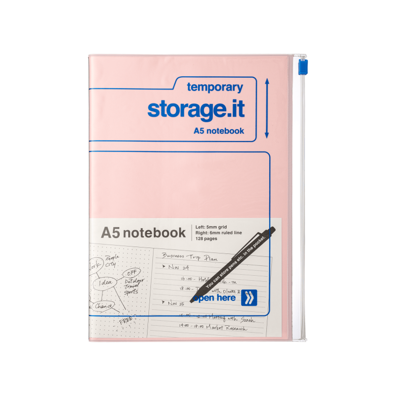 Блокнот A5 розовый с синим Storage.It Mark's, 