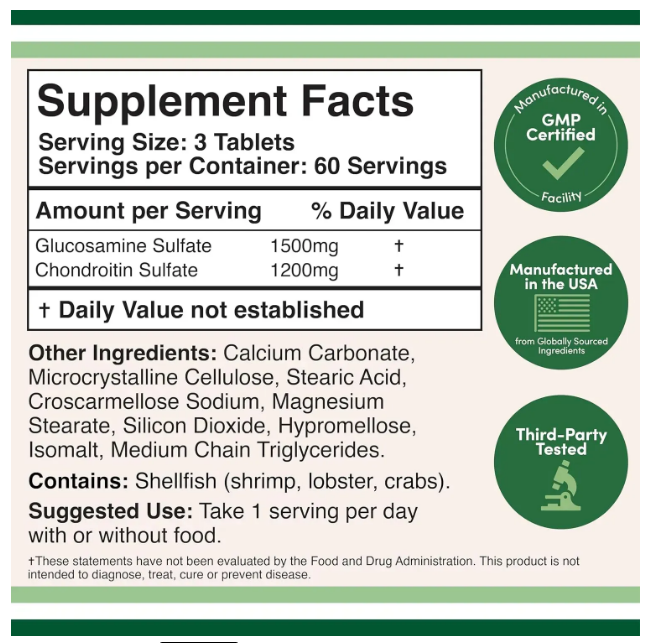 Glucosamine Chondroitin / Глюкозамин и хондроитин поддержка здоровья суставов Double Wood/1