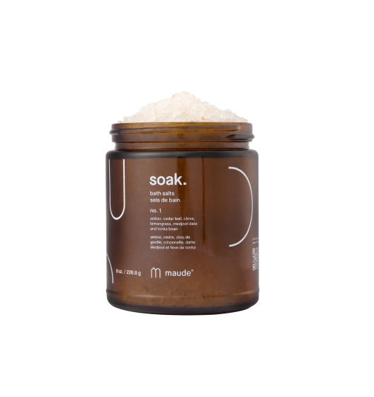 Soak no.1 amber, cedar leaf & lemongrass - Мінеральна сіль для ванни - аромат №1 амбра, кедр та лемонграс Maude, /1
