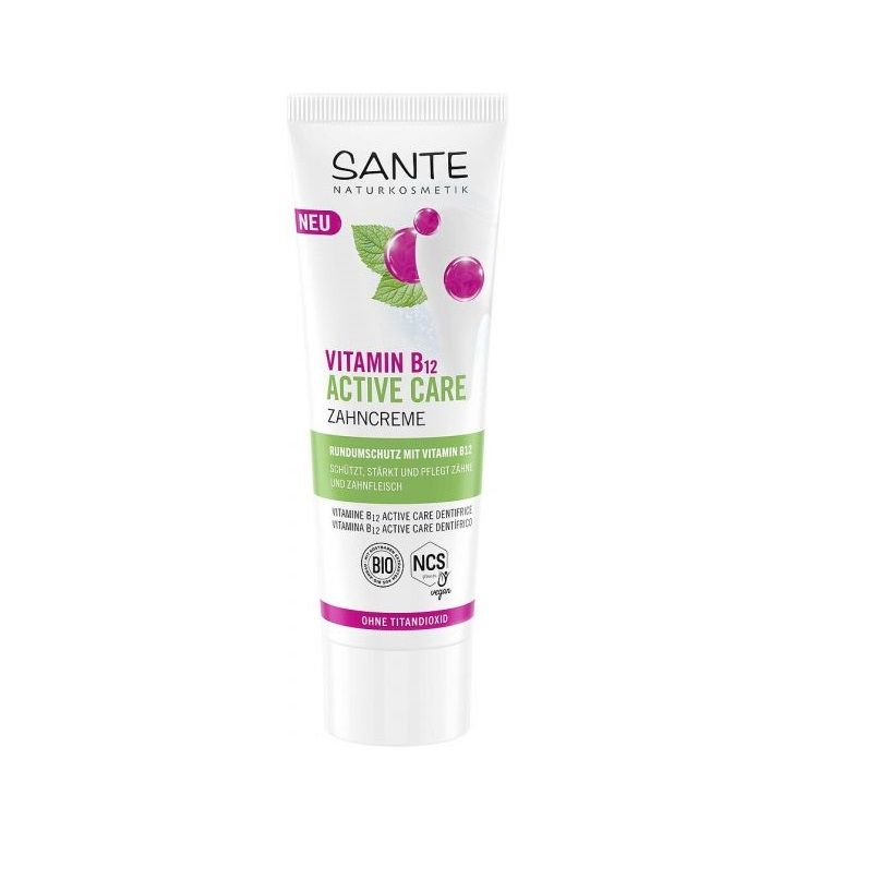 Паста зубная Active Care/Активная защита с витамином В12, с фтором Sante