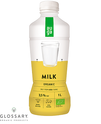 Молоко ультрапастеризованное органическое 3,5% Auga /  магазин Glossary 