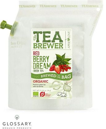Чай зеленый (клубника, смородина) Red Berry Dream органический магазин Glossary 