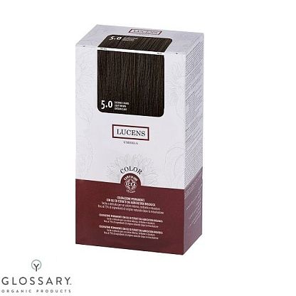 Краска для волос 5.0 светло-коричневый Lucens Color,  магазин Glossary 