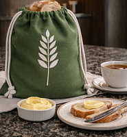 Эко-хлебница "Колосья" зеленая Goodleks / магазин Glossary 