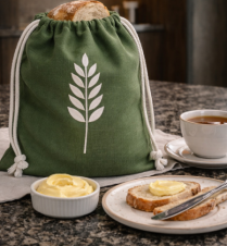 Эко-хлебница "Колосья" зеленая Goodleks / магазин Glossary 