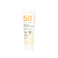 Органический солнцезащитный крем SPF 50+ для чувствительной кожи ALPHANOVA Organic Sun магазин Glossary 