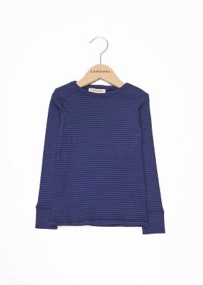Футболка сине-шоколадная полоска Caramel,  магазин Glossary 
