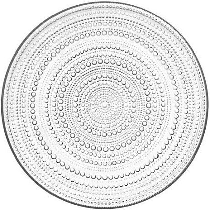 Тарелка стеклянная прозрачная  Kastehelmi, Iittala магазин Glossary 