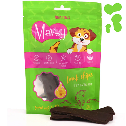 Лакомство для собак LAMB chips с ягненком Mavsy магазин Glossary 