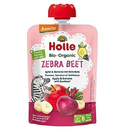 Пюре "Zebra beet" с яблоком, бананом и свеклой органическое (с 6 месяцев), Holle магазин Glossary 