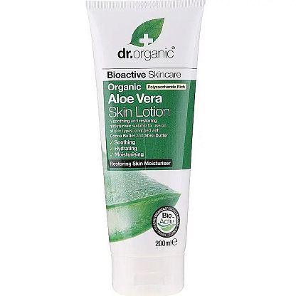 Успокаивающий и восстановительный лосьон для тела из алоэ вера Dr.Organic магазин Glossary 