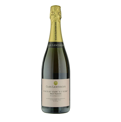 Игристое Розе 41N Брют Натюр / Rose 41'N Brut Nature розовое нон-дозаж Clos Lentiscus,  магазин Glossary 
