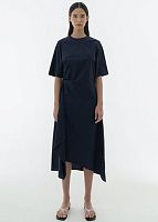 SHIRRING UNBALANCE COTTON DRESS Lvir,  магазин Glossary 
