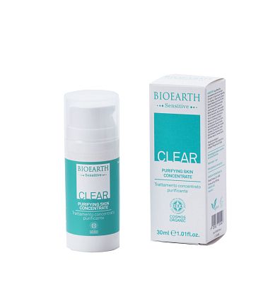 SenstiveClear PURIFYING FACE CREAM Очищающий крем для проблемной и комбинированной кожи лица Bioearth,  магазин Glossary 