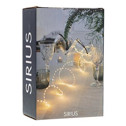 Гирлянда серебряного цвета 4м на 300LED лампочек, Sirius магазин Glossary 