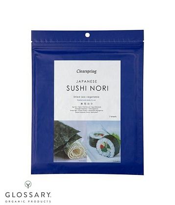 Водоросли морские Нори жареные для суши (7 листов) Clearspring,  магазин Glossary 