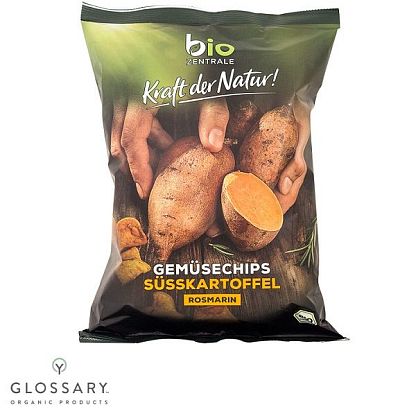 Чипсы из сладкого картофеля с розмарином органические Bio Zentrale,  магазин Glossary 