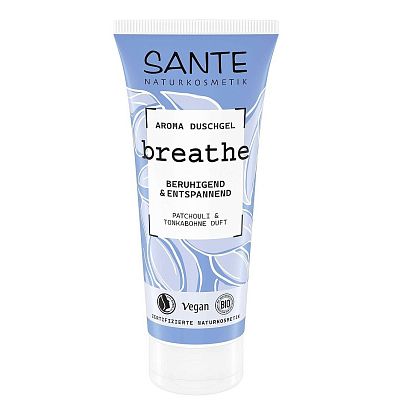 VEGAN Аромагель для душа BREATHE Пачули и Бобы Тонка Sante магазин Glossary 
