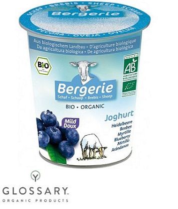 Йогурт Черничный из овечьего молока органический Bergerie,  магазин Glossary 