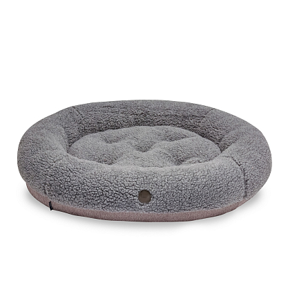 Овальный лежак Bagel Fur Gray, Harley and Cho магазин Glossary 