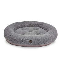 Овальный лежак Bagel Fur Gray, Harley and Cho  магазин Glossary 