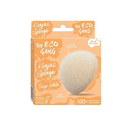 Спонж очищающий Pure Konjac без ароматизаторов с деликатным уходом, The Eco Gang магазин Glossary 