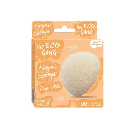 Спонж очищающий Pure Konjac без ароматизаторов с деликатным уходом, The Eco Gang магазин Glossary 