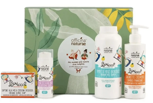 Подарочный набор органических средств для купания и ухода за младенцем "Я ВКЛАДАЮ СЕРДЦЕ" Officina Naturae магазин Glossary 