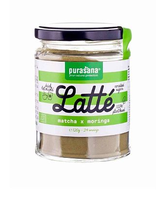 Смесь для приготовления латте Матча Моринга органическая Purasana,  магазин Glossary 
