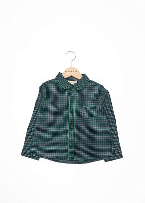 Рубашка в сине-зеленую клеточку Caramel, магазин Glossary 