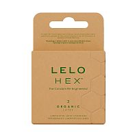 Презервативы Condoms Organic 3 Pack, тонкие и суперпрочные LELO HEX магазин Glossary 