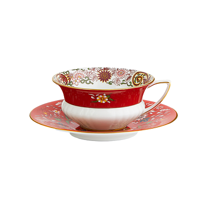 Чашка с блюдцем "Crimson Orient" Wonderlust, Wedgwood магазин Glossary 