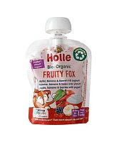 Детское питание "Яблоко, банан и ягоды с йогуртом" (с 8 месяцев) пюре Holle,  магазин Glossary 