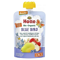 Пюре "Blue Bird" с грушей, яблоком, черникой и овсом органическое (с 6 месяцев), Holle магазин Glossary 