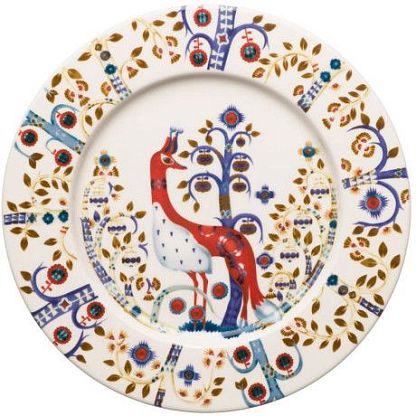 Тарелка белая с рисунком Taika, Iittala магазин Glossary 
