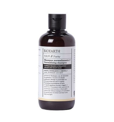 Hair 2.0 Normalizing Shampoo // Greasy And Heavy Hair Шампунь нормализующий для жирной кожи головы Bioearth,  магазин Glossary 