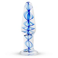 Стеклянная анальная пробка с внутренней спиралью Glass Buttplug No. 23 Gildo магазин Glossary 