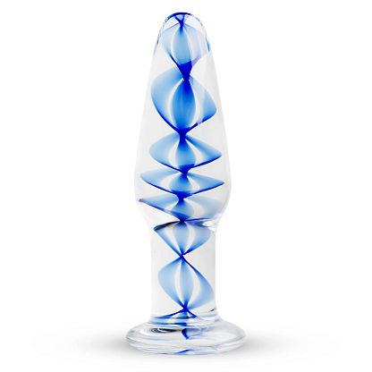Стеклянная анальная пробка с внутренней спиралью Glass Buttplug No. 23 Gildo магазин Glossary 
