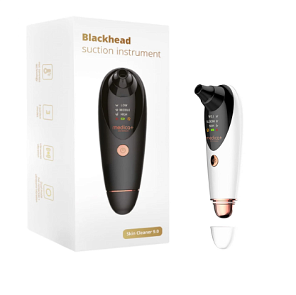 Вакуумный очиститель кожи и пор белый Medica+ SKINCLEANER 9.0 WT магазин Glossary 