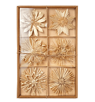 Новогоднее украшение из соломы микс M (12шт в уп), Shishi магазин Glossary 