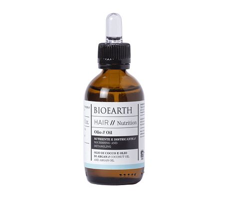 Hair 2.0 Oil // Nourishing And Detangling Масло питательное и увлажняющее для сухих и пористых волос Bioearth,  магазин Glossary 