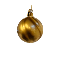 Новогоднее украшение Шар стеклянный золотого цвета 8см, Shishi магазин Glossary 