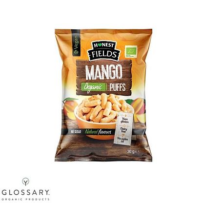 Снек кукурузный со вкусом манго органический Honest Field, магазин Glossary 