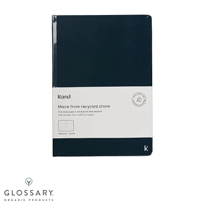 Блокнот в твердой обложке синий "Navy" Karst /  магазин Glossary 