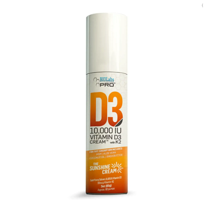 Cream D3 K2 / Крем с витаминами Д3 К2 10.000 МЕ BIOLabs PRO, магазин Glossary 