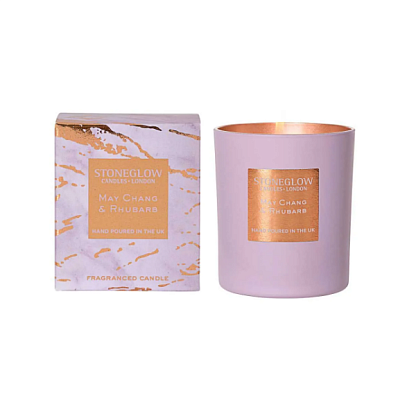 Свеча ароматизированная Литсея и ревень (тумблер) Luna, Stoneglow магазин Glossary 