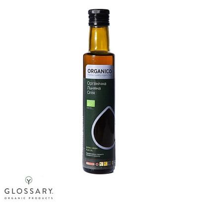 Масло льняное органическое, нерафинированное холодного отжима ORGANICO /  магазин Glossary 