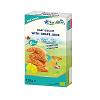 Печенье органическое Alpine Organic With Grape Juice с виноградным соком (с 3 лет) Fleur Alpine,  магазин Glossary 
